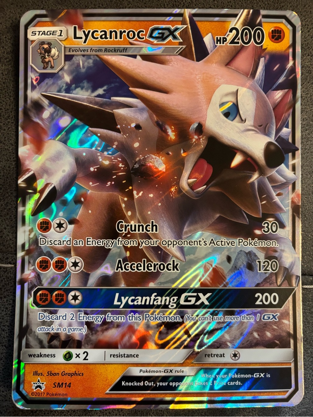 Lycanroc-GX JUMBO Trading Card Pokemon